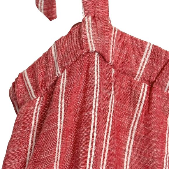 True Craft Junior’s Tiered Tie Shoulder Red Striped Top - Size Medium - NWT - Picture 5 of 7